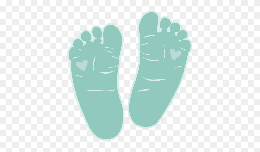 432x432 Baby Feet Scrapbook Cute Clipart For Silhouette - Baby Footprint PNG