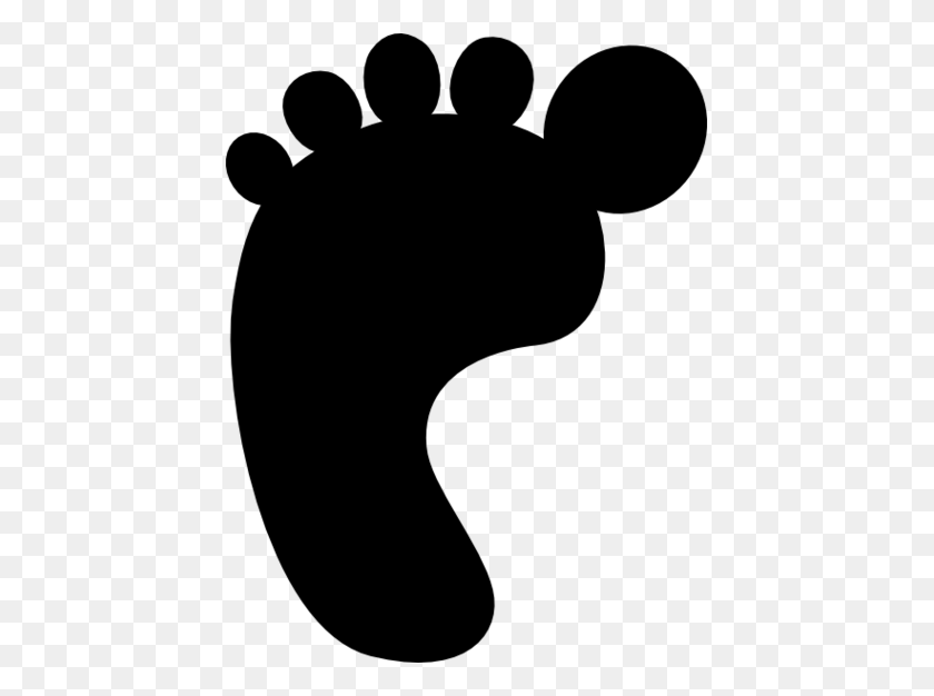 433x566 Baby Feet Silhouette Clipart Free To Use Clip Art Resource - Free Baby Footprints Clipart