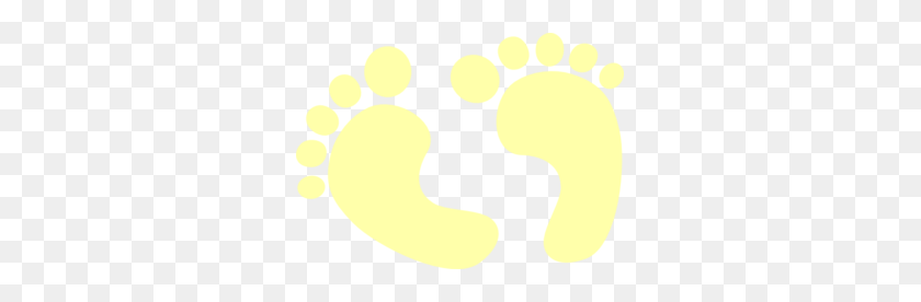 299x216 Baby Feet Yellow Clipart - Clipart De Huellas De Bebé Gratis