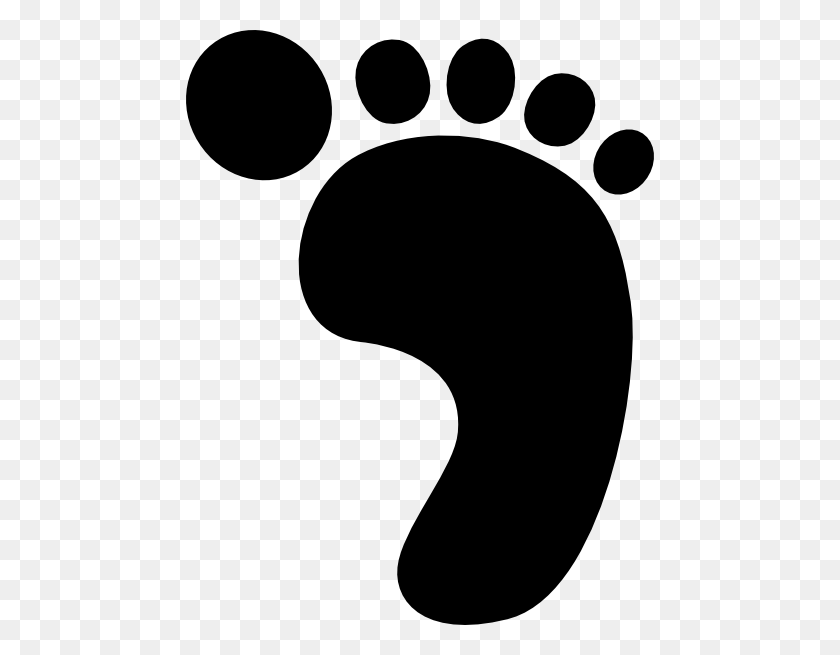 468x595 Baby Foot Clipart - Black Baby Clipart