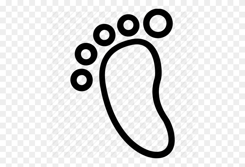 512x512 Baby Foot, Foot, Footprint, Footstep, Human, Walk, Walk Footprint Icon - Baby Footprint PNG