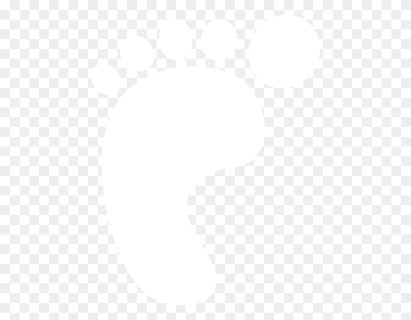 468x595 Baby Footprint In White Clip Art - Foot Print PNG