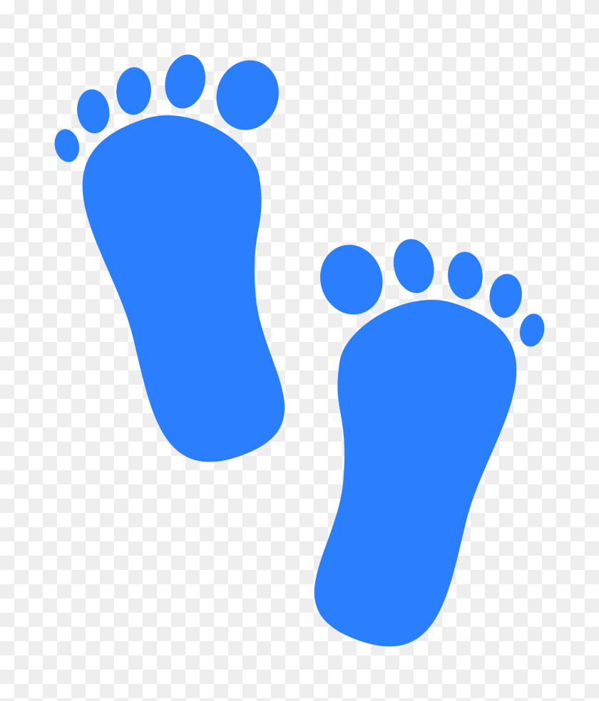 2024x2400 Baby Footprints Blue Icons Png - Footprints PNG