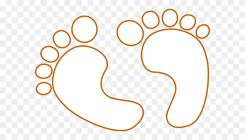 600x421 Baby Footprints Outline Clip Art - Baby Footprints Clipart