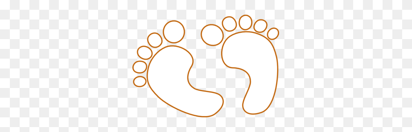 299x210 Baby Footprints Outline Clip Art - Footprint Outline Clipart