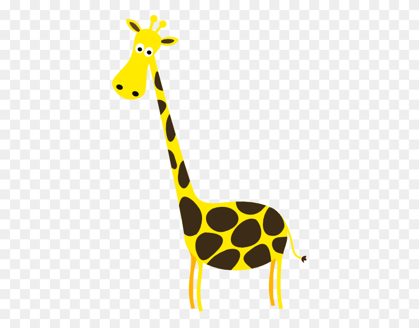 390x598 Baby Giraffe Clipart - Baby Giraffe Clip Art
