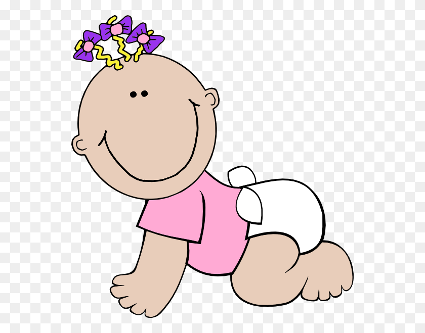 558x599 Baby Girl Clip Art Free Clipart - Sister Clipart Free