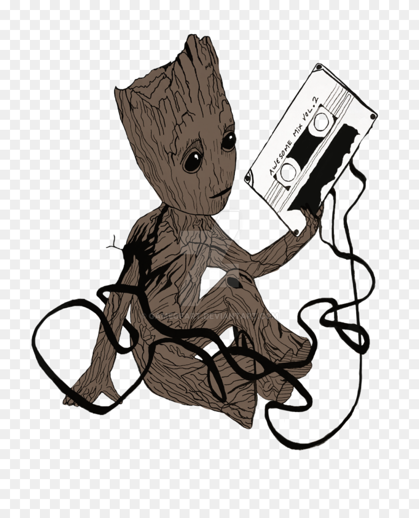 1024x1284 Baby Groot Digital - Baby Groot PNG