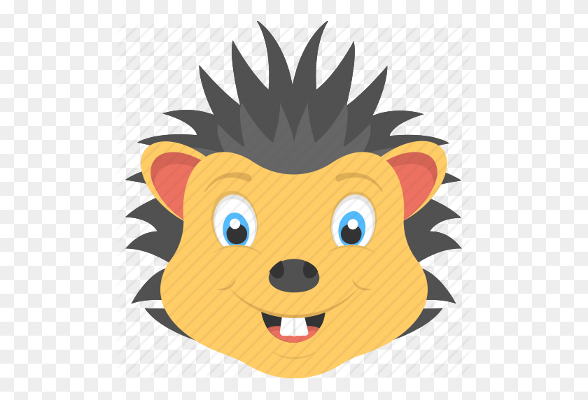512x512 Baby Hedgehog, Hedgehog Face, Smiling Hedgehog, Wild Animal - Hedgehog PNG