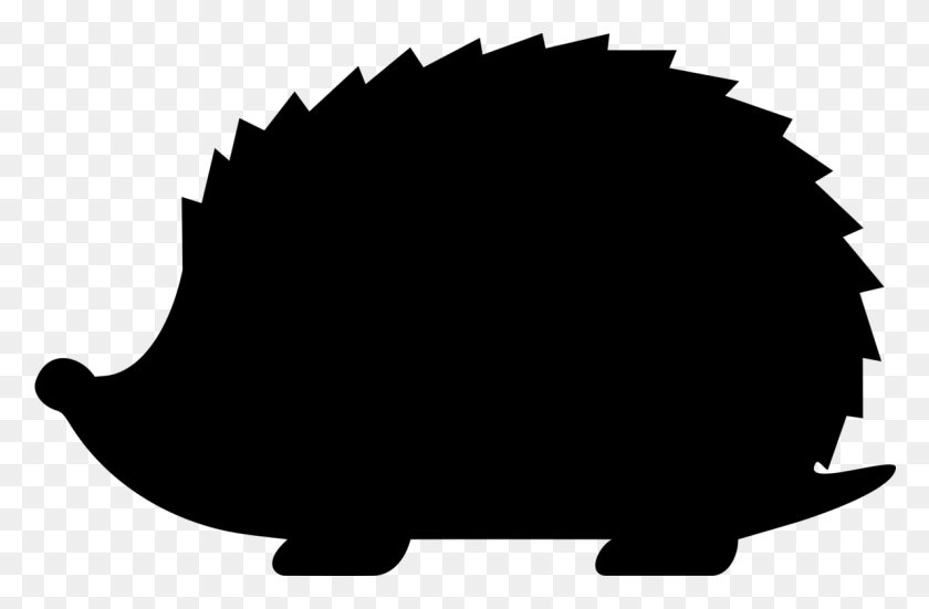 1190x750 Baby Hedgehogs Animal Silhouettes Line Art - Free Woodland Animal Clipart