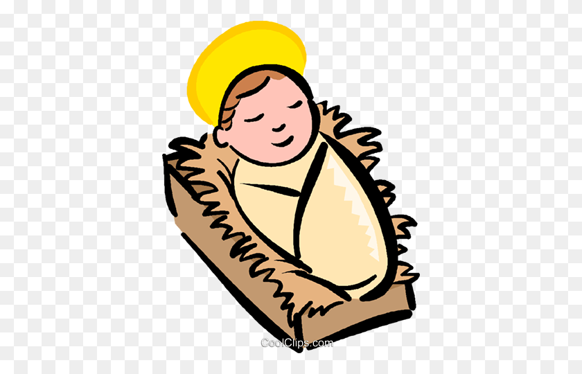 372x480 Baby Jesus Royalty Free Vector Clip Art Illustration - Free Baby Jesus Clipart