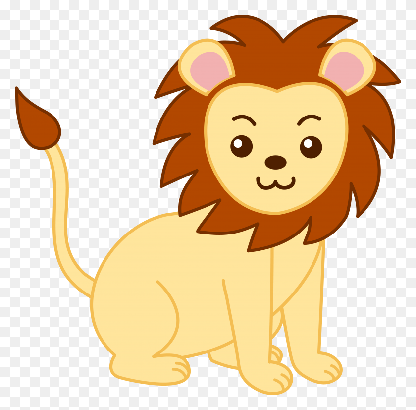 5171x5087 Baby Jungle Animals Lion Clip Art - Baby Lion Clipart