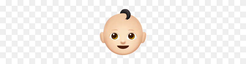 160x160 Baby Light Skin Tone Emoji On Apple Ios - Baby Emoji PNG
