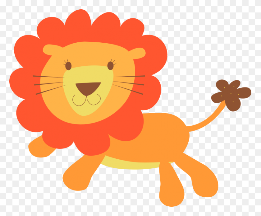 830x675 Baby Lion Clipart - Baby Zoo Animales Clipart