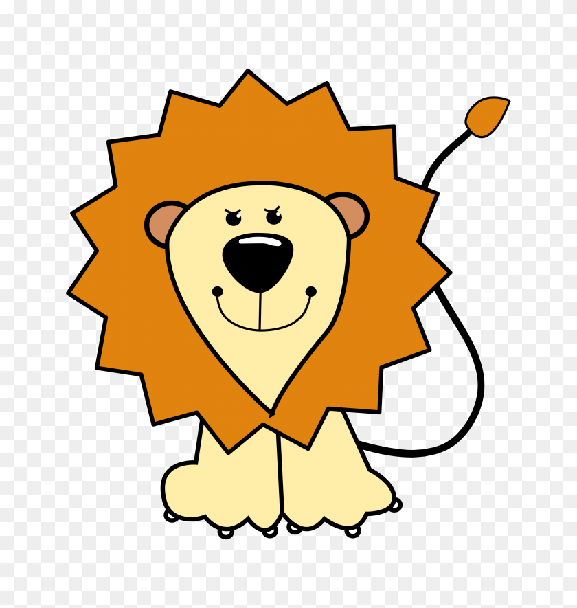 2269x2400 Baby Lions Cartoon Drawing Clip Art - Baby Head Clipart