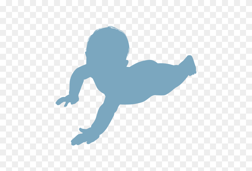 512x512 Baby Lying Silhouette Baby Silhouette - Baby Silhouette PNG