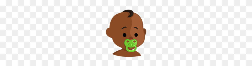 160x160 Bebé Emoji En Tono De Piel Oscuro Medio En Messenger - Bebé Emoji Png
