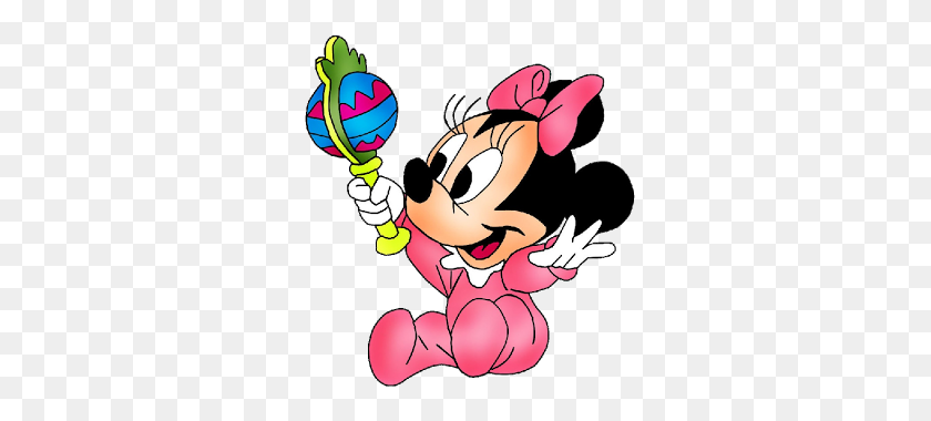 320x320 Baby Mickey Minnie Disney - Put On Pajamas Clipart