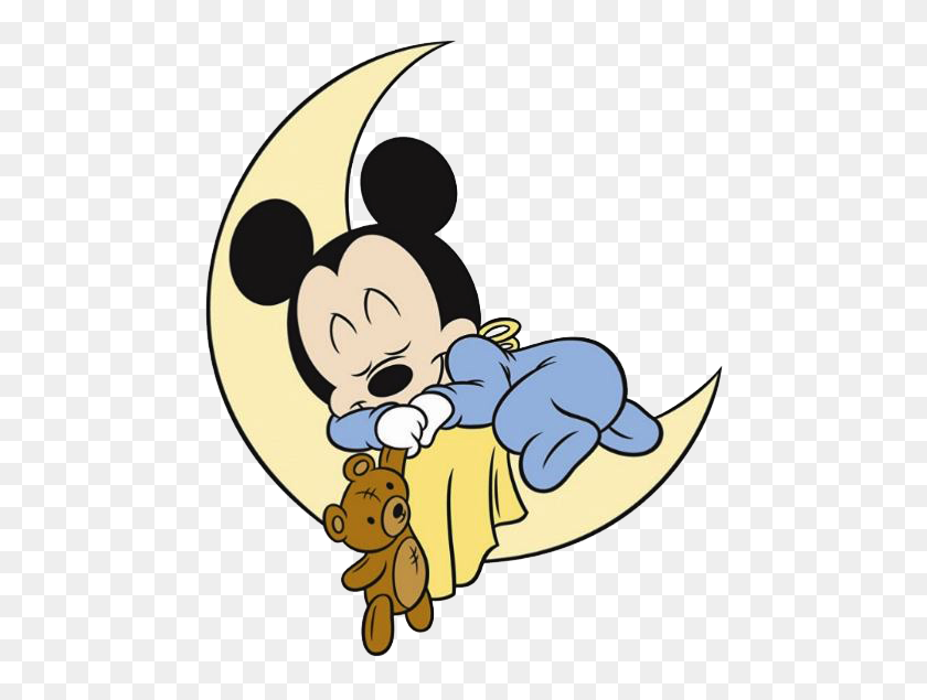 486x575 Малышка Микки Мун Спокойной Ночи, Малышка Микки, Малышка - Disney Baby Clipart