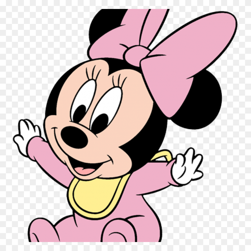 1024x1024 Baby Minnie Clipart Clipart Gratis Descargar - Minnie Mouse Clipart Blanco Y Negro