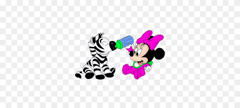 320x320 Baby Minnie Mouse - Zebra Clipart