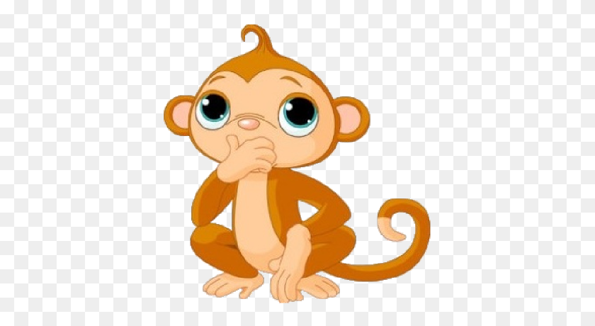 400x400 Baby Monkey Clipart Png - Girl Monkey Clipart