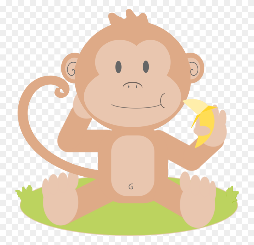 738x750 Baby Monkeys Ape Primate Chimpanzee - Baby Clothes Clipart