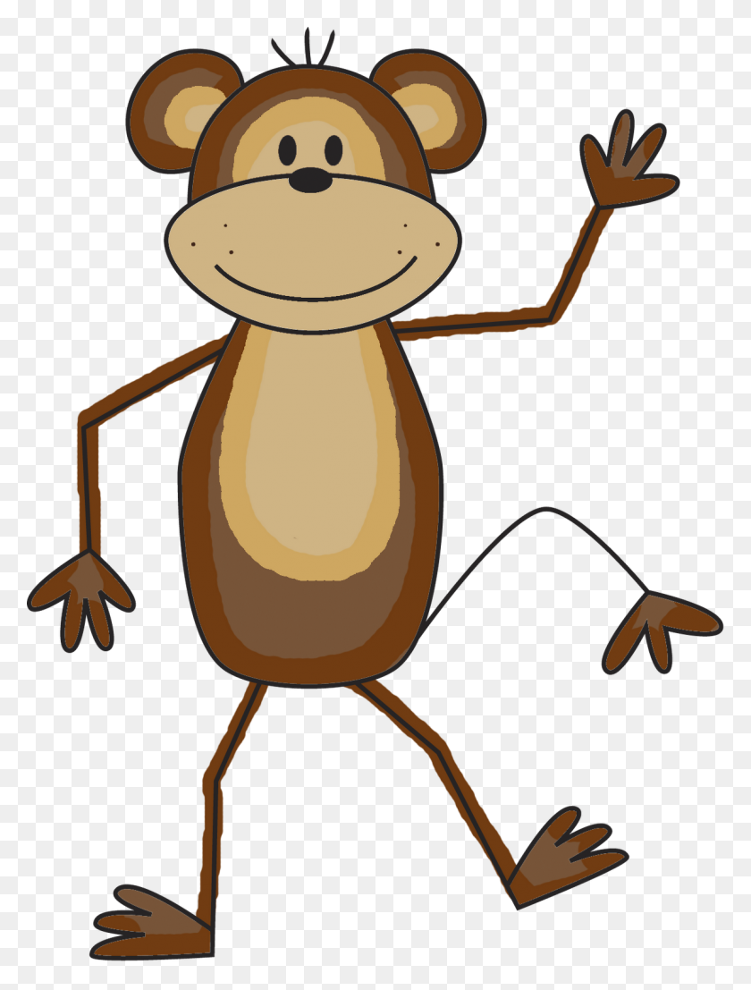 1191x1600 Baby Monkeys Clip Art - Baby Monkey Clipart