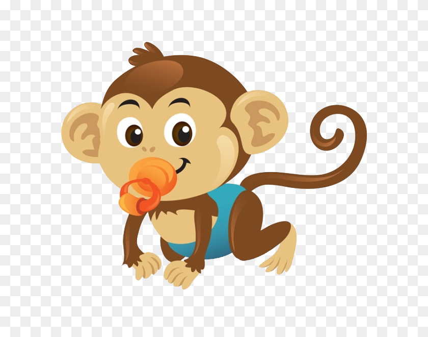 600x600 Baby Monkeys Imágenes Prediseñadas Libres De Regalías - Baby Monkey Clipart