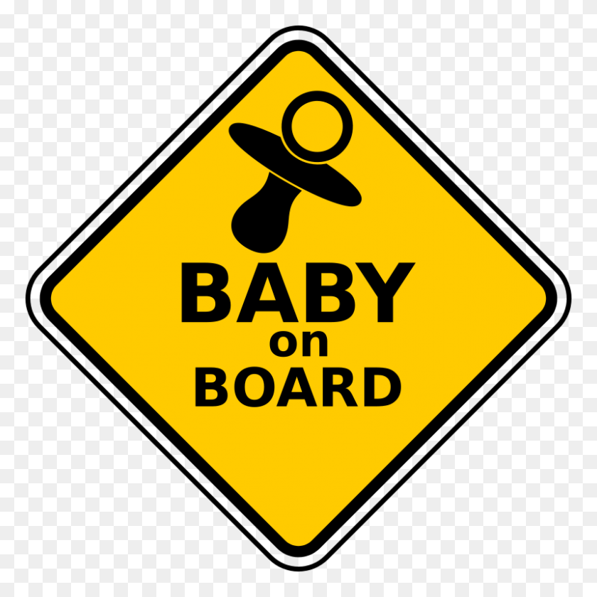 800x800 Baby On Board - Младенец На Борту Клипарт