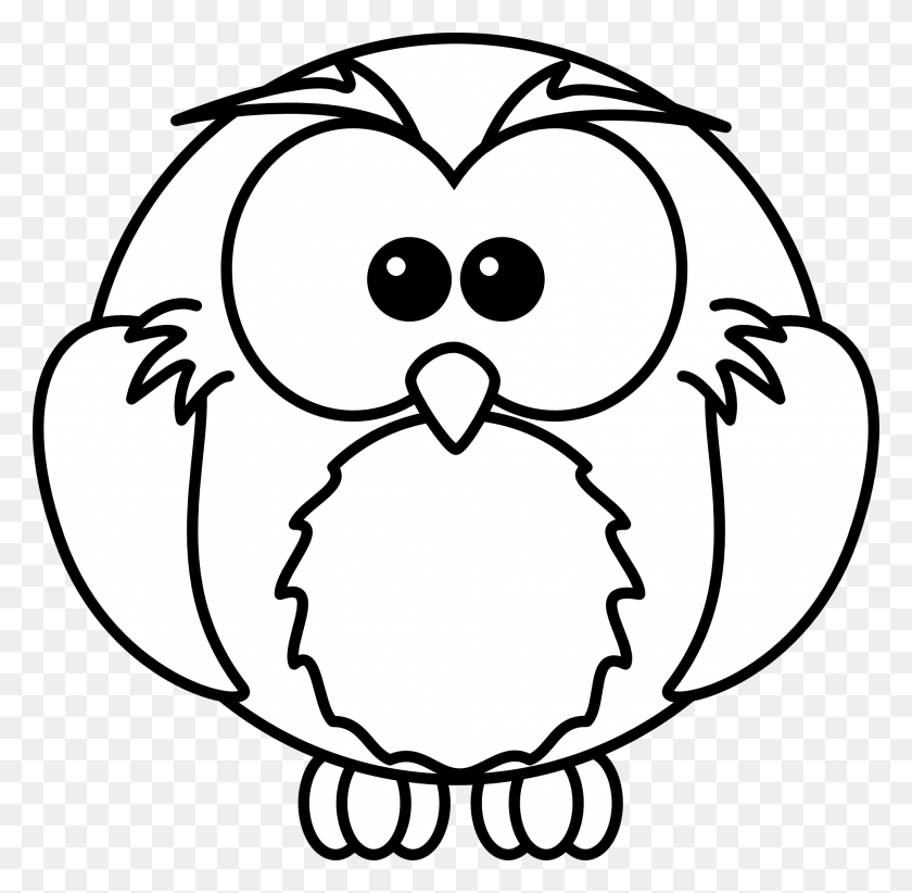 1969x1926 Baby Owl Clipart Black And White Top - Top Clipart