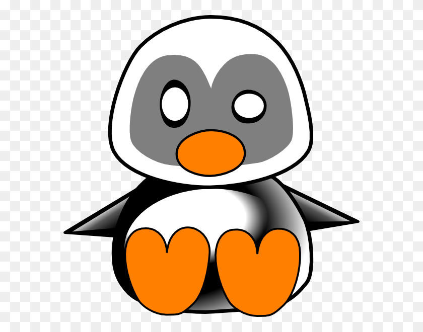 588x600 Baby Penguin Clipart - Baby Penguin Clipart