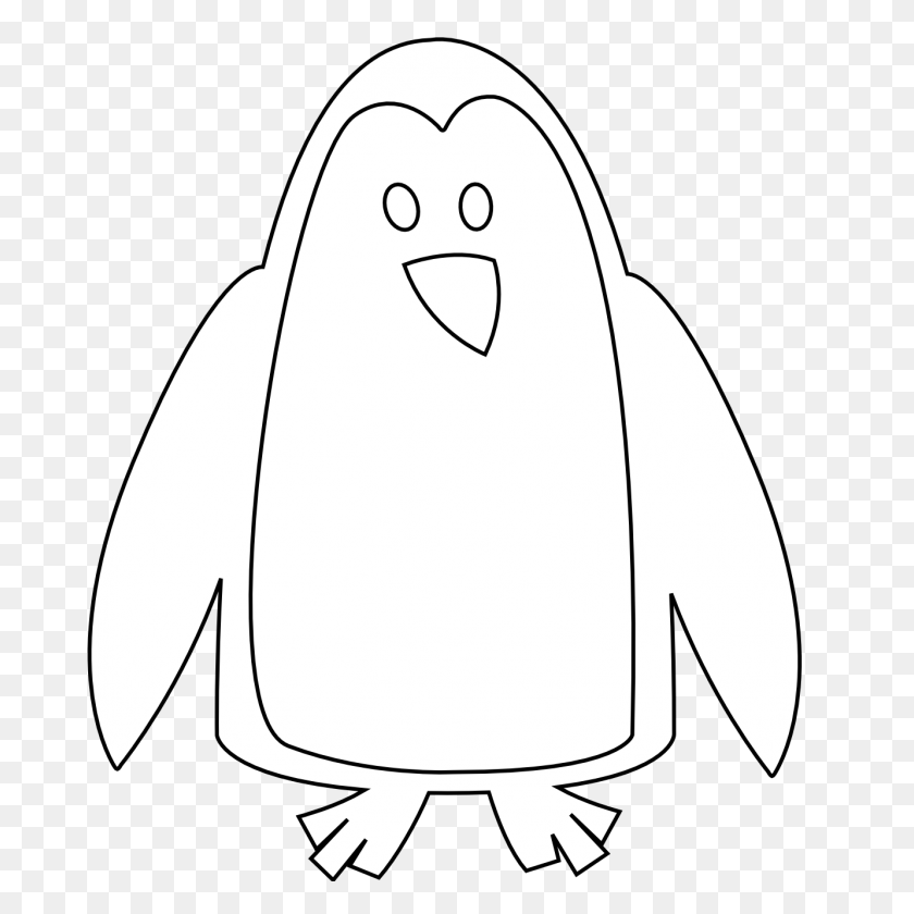 1331x1331 Baby Penguin Clipart Black And White - Baby Penguin Clipart