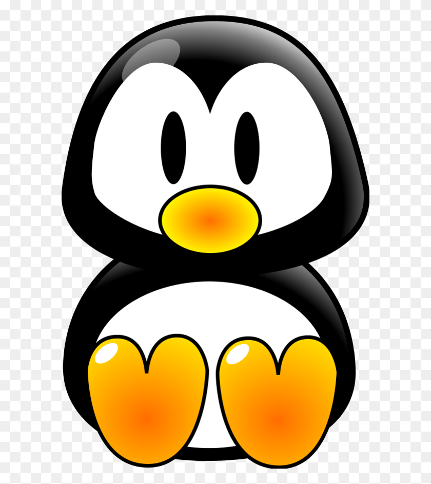 600x882 Baby Penguin Tux - Penguin Clipart PNG