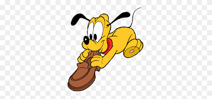 317x333 Baby Pluto Chew Shoe Doggie Disney, Baby Disney - Minnie Mouse Shoes Clipart