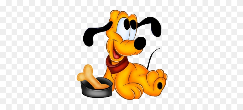 320x320 Baby Pluto Wowl Doggie Disney, Мультфильм И Малыш - Миска Для Собак Клипарт