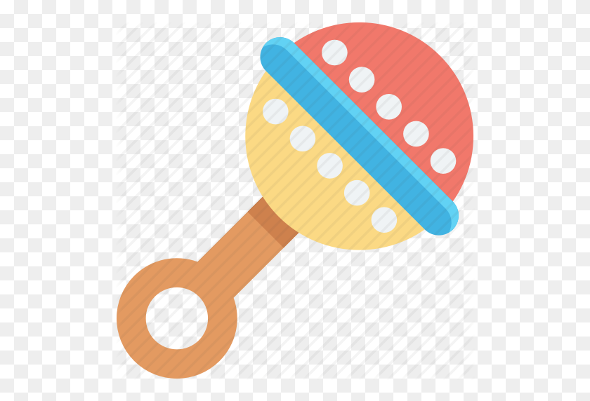 512x512 Baby Rattle, Baby Toy, Infancy, Rattle, Toy Icon - Baby Rattle PNG