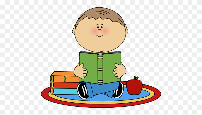 500x422 Baby Reading Cliparts - Reading Center Clipart
