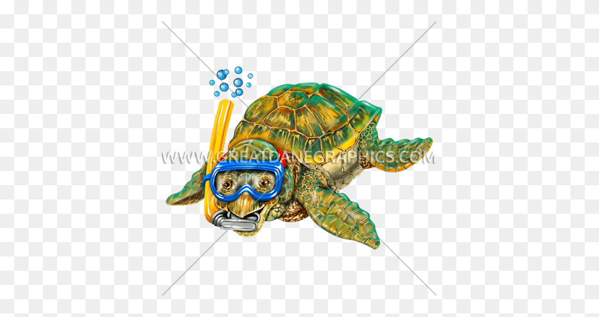 385x385 Baby Sea Turtle Snorkel Production Ready Artwork For T Shirt - Sea Turtle PNG