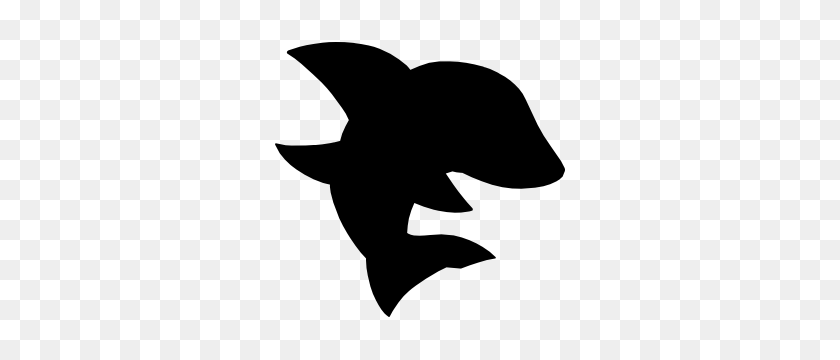 Simple Baby Shark Clipart Black And White