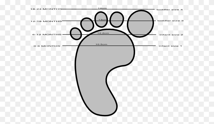 600x428 Baby Shoe Size Guide Clip Art - Guide Clipart