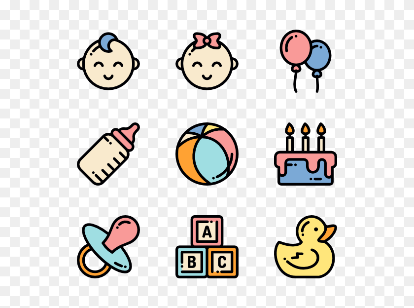 600x564 Baby Shower Icon Packs - Baby Icon PNG