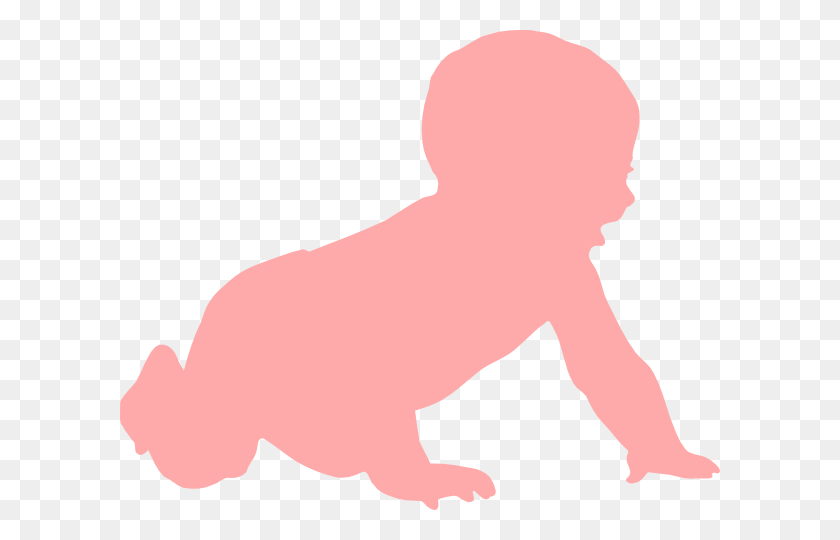 600x480 Baby Silhouette Clip Art - Pink Baby Clipart