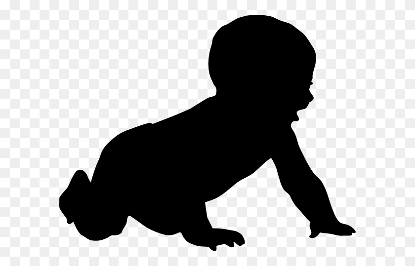 600x479 Baby Silhouette Clip Art - Baby On Board Clipart