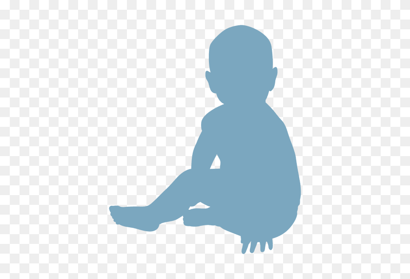 512x512 Baby Sitting Silhouette Baby Silhouette - Baby Silhouette PNG