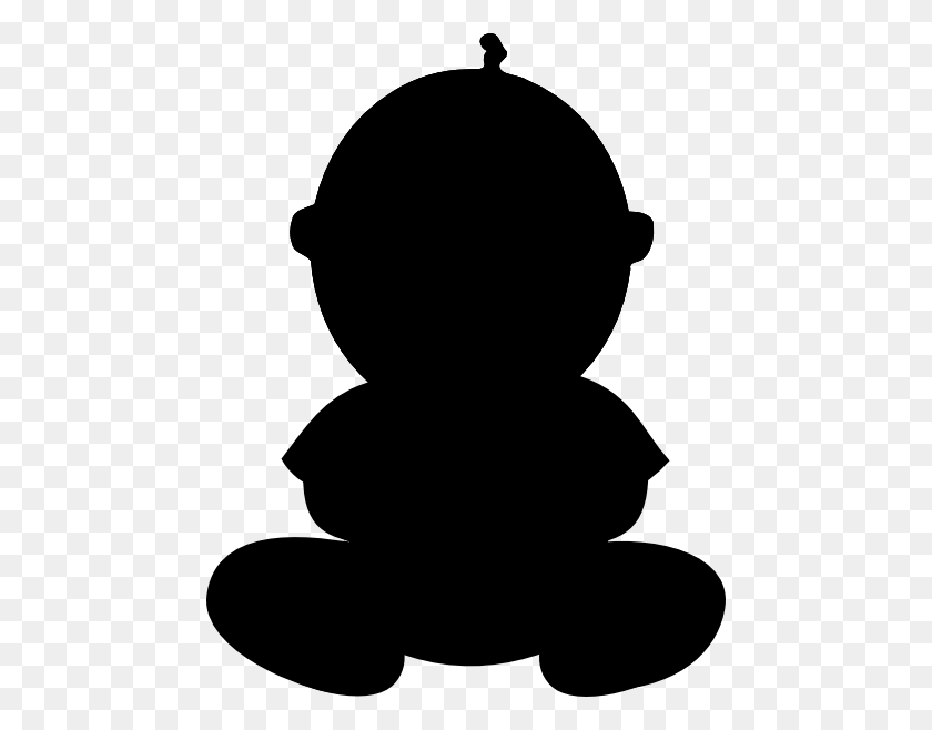 468x598 Baby Sitting Silhouette Clip Art - Sitting Silhouette PNG