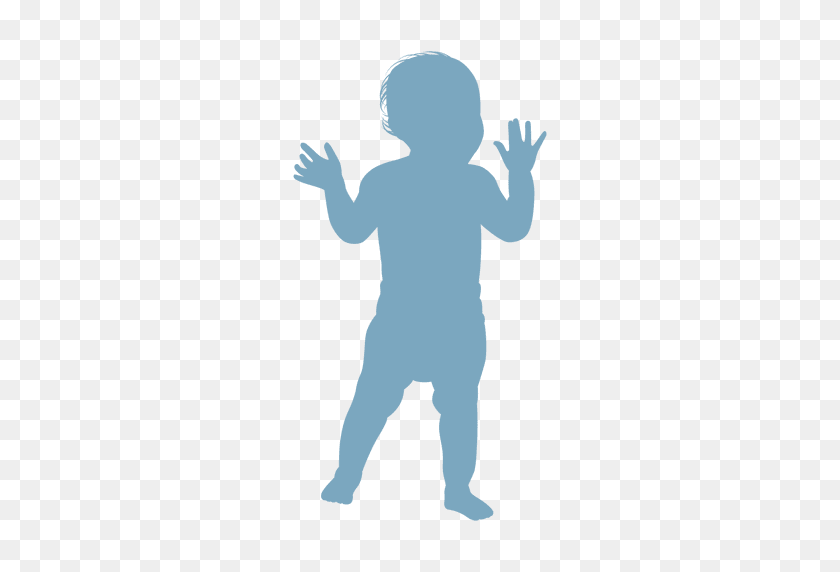 512x512 Ребенок Стоящий Силуэт - Детский Силуэт Png