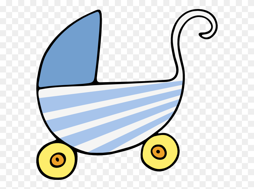 600x566 Baby Stroller Clip Art - Cradle Clipart