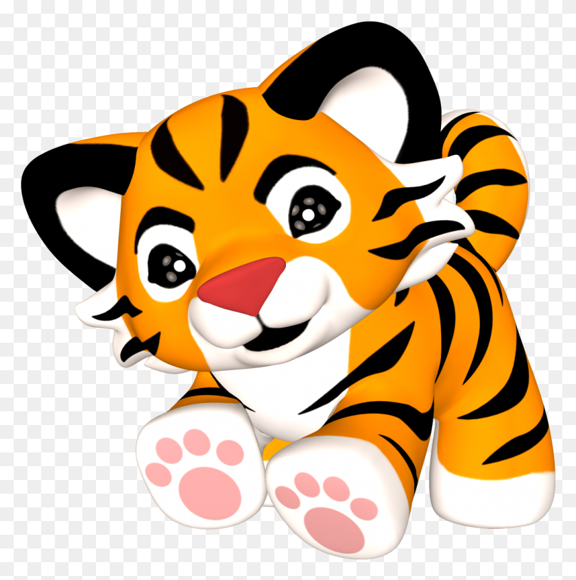 1042x1051 Baby Tiger Clipart - Tiger Clipart PNG
