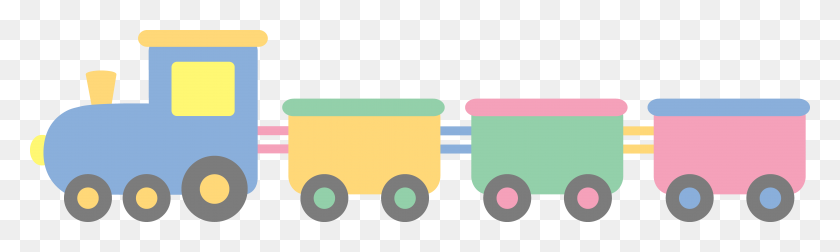 9723x2395 Baby Train Clip Art Cute Pastel Colored Train - Toy Train Clipart